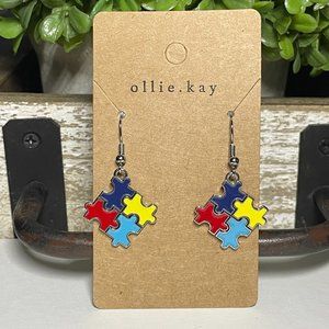 Autism Puzzle Piece Earring